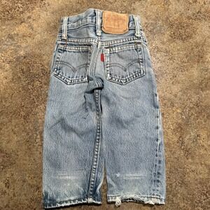 Vtg 80s Levis 302-0117 Kids Toddler Denim Jeans 1T  19 X 14 Rare Distressed